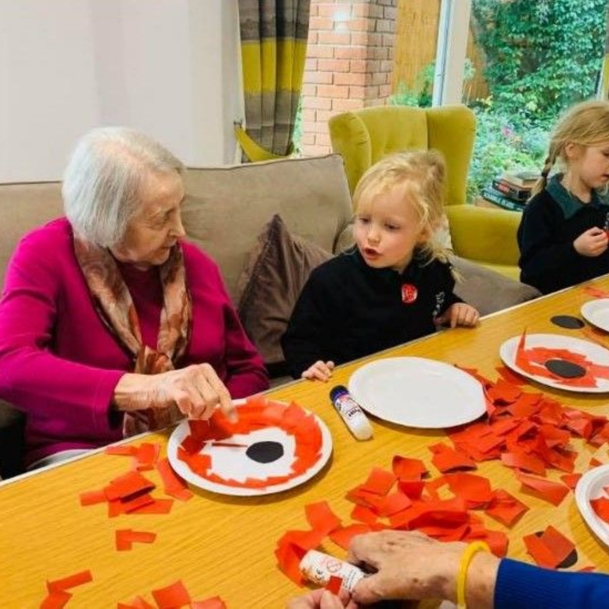 Woodlands Schools Reception Children visit Hutton Village Care Home